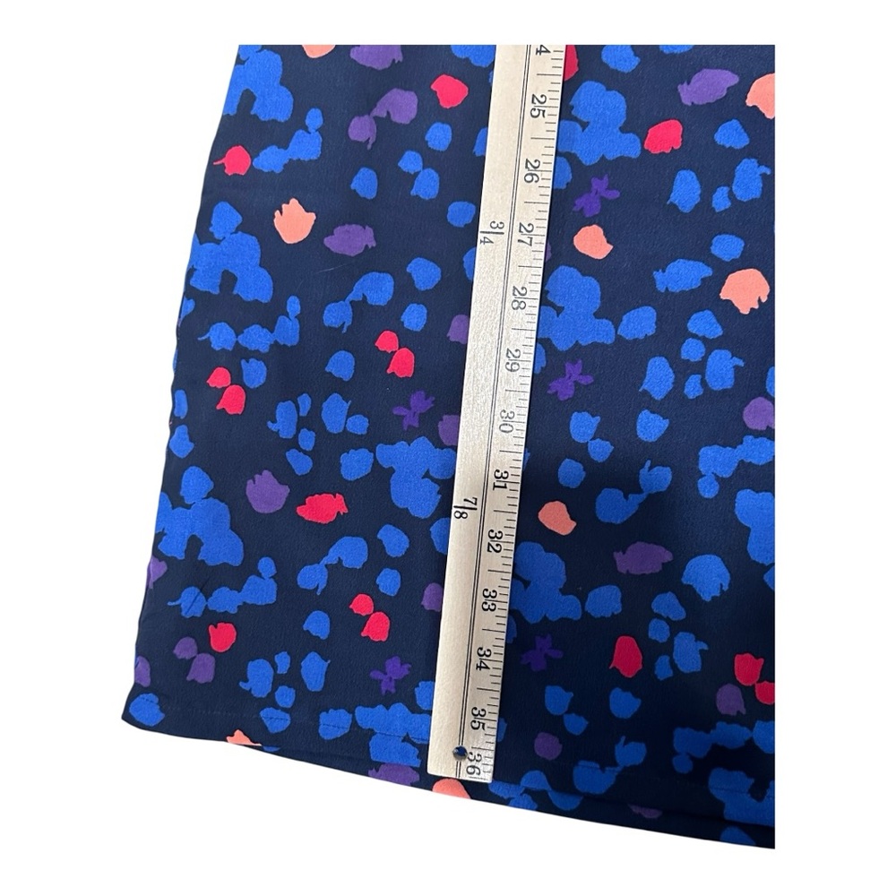 LOFT Blue Multicolor Dress A line size 4 - Picture 3 of 7